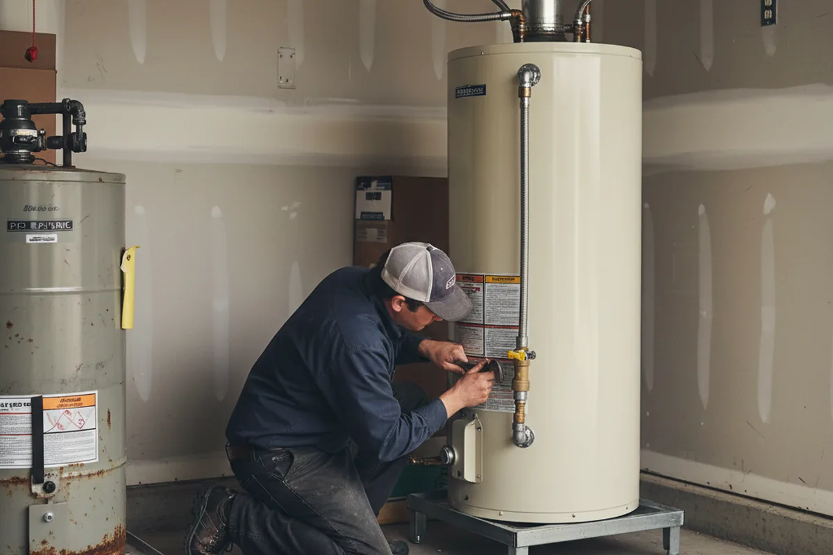 Water heater and shutoff valve replacement in Middle Village